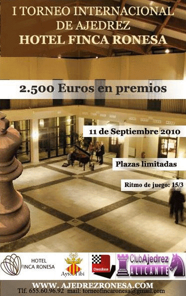 I Open Internacional de Ajedrez Hotel Finca Ronesa
